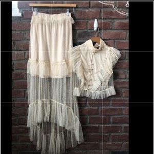 Glamorous skirt and top set